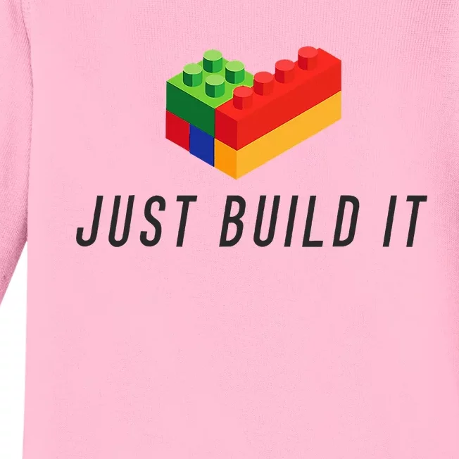 Just Build It Blocks Bricks Building Blocks Toy Baby Long Sleeve Bodysuit