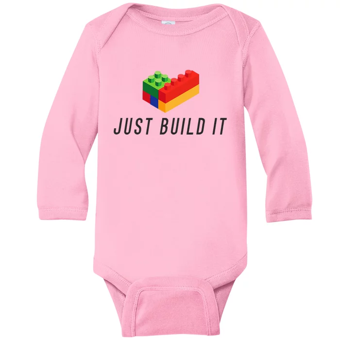 Just Build It Blocks Bricks Building Blocks Toy Baby Long Sleeve Bodysuit