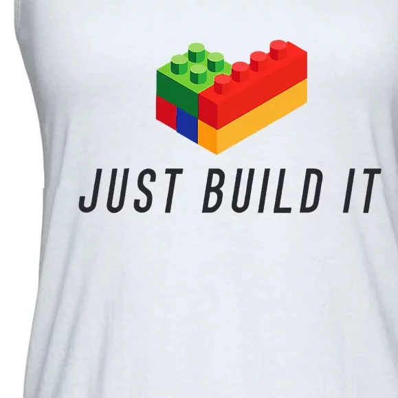 Just Build It Blocks Bricks Building Blocks Toy Ladies Essential Flowy Tank