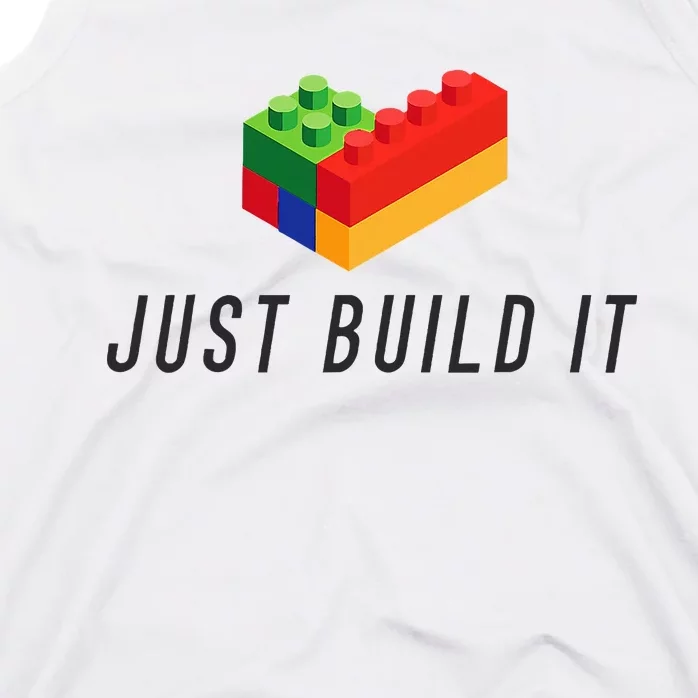 Just Build It Blocks Bricks Building Blocks Toy Tank Top