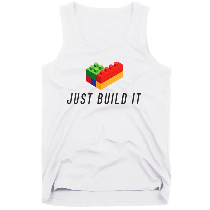 Just Build It Blocks Bricks Building Blocks Toy Tank Top