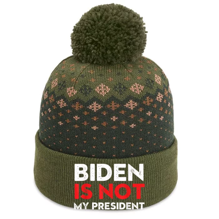 Joe Biden Is Not My President Vintage 46th US President The Baniff Cuffed Pom Beanie