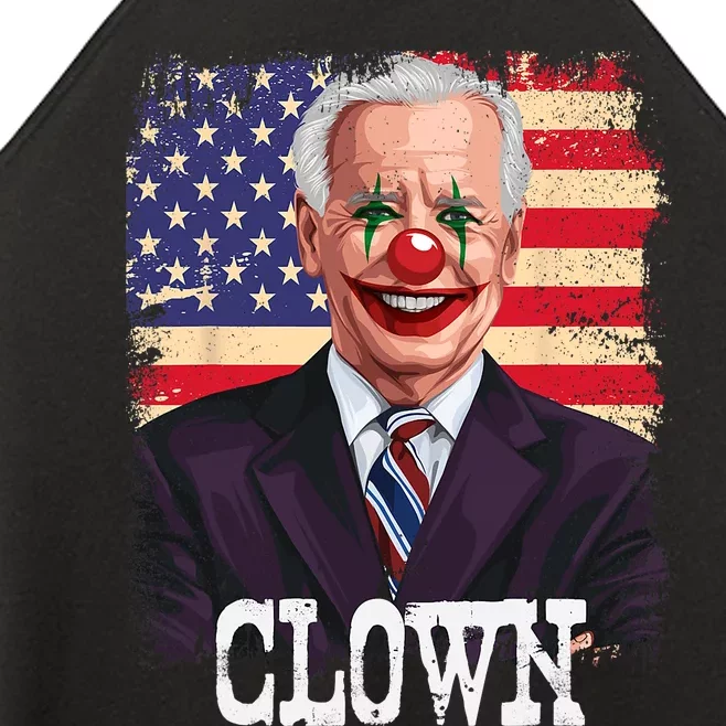 Joe Biden Is A Clown President Joe Is A Democratic US Flag Women’s Perfect Tri Rocker Tank