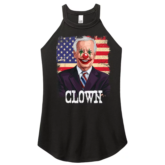 Joe Biden Is A Clown President Joe Is A Democratic US Flag Women’s Perfect Tri Rocker Tank