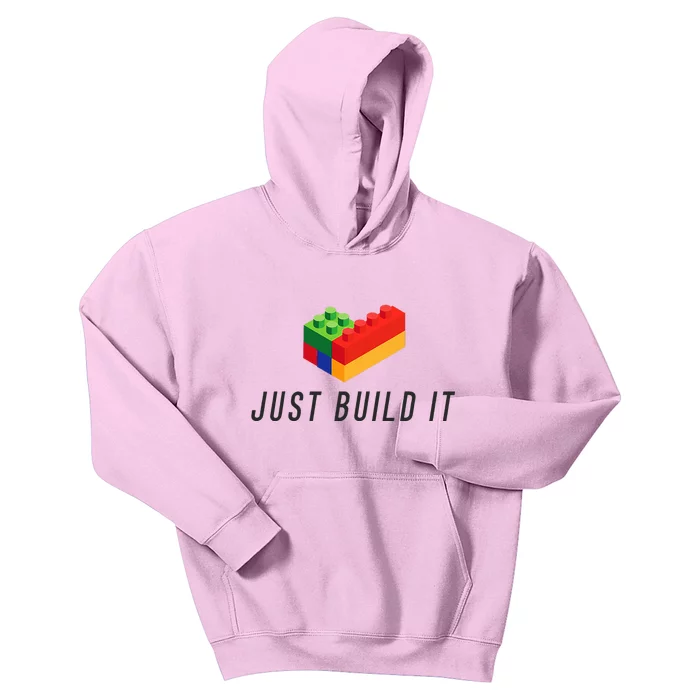 Just Build It Blocks Bricks Building Blocks Toy Kids Hoodie