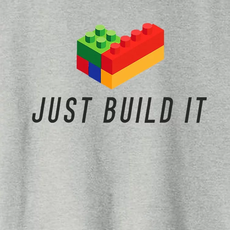 Just Build It Blocks Bricks Building Blocks Toy Women's Crop Top Tee