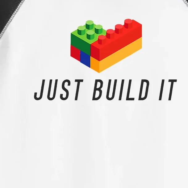 Just Build It Blocks Bricks Building Blocks Toy Toddler Fine Jersey T-Shirt