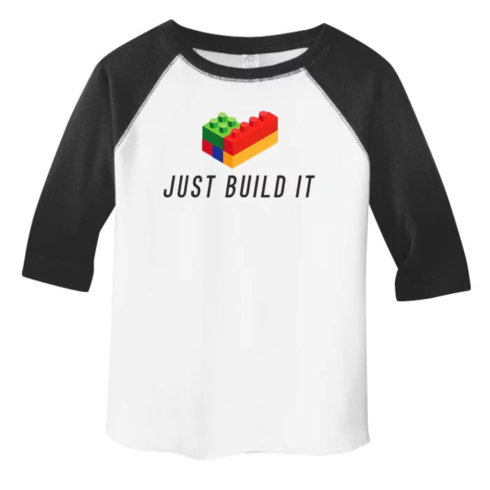 Just Build It Blocks Bricks Building Blocks Toy Toddler Fine Jersey T-Shirt