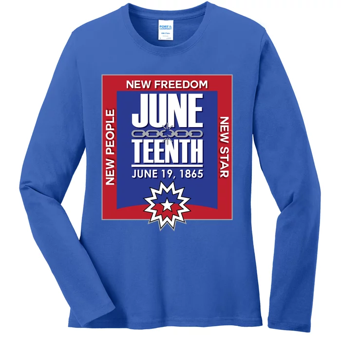 Juneteenth Black Independence Day June 19 1865 Freedom Gift Ladies Long Sleeve Shirt