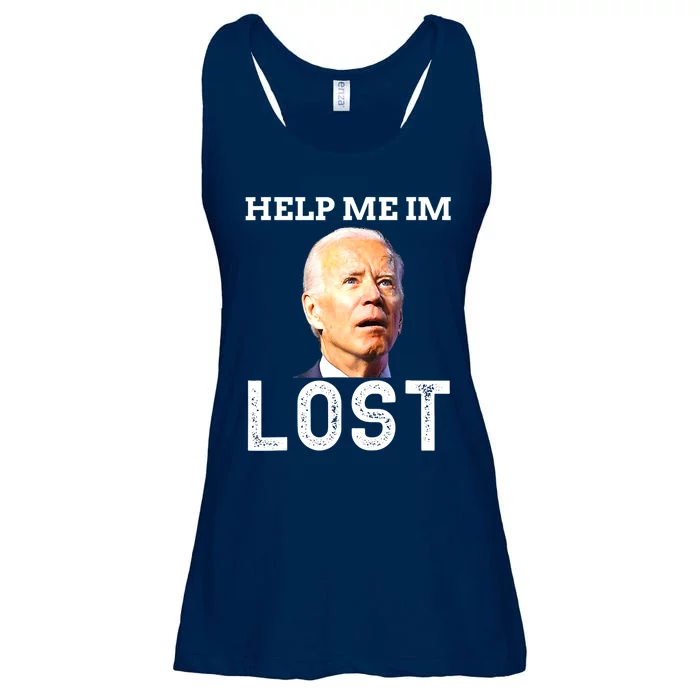 Joe Biden Is An Idiot Help Me I'm Lost Anti Biden Meme Ladies Essential Flowy Tank