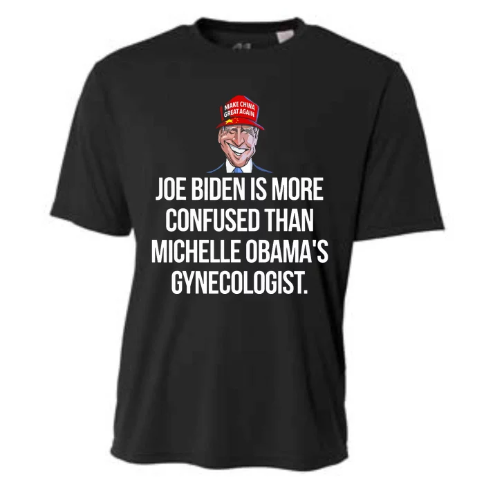 Joe Biden Is More Confused Than Obamas Gynecologist Cooling Performance Crew T-Shirt