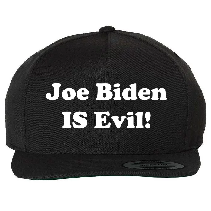 Joe Biden Is Evil Wool Snapback Cap