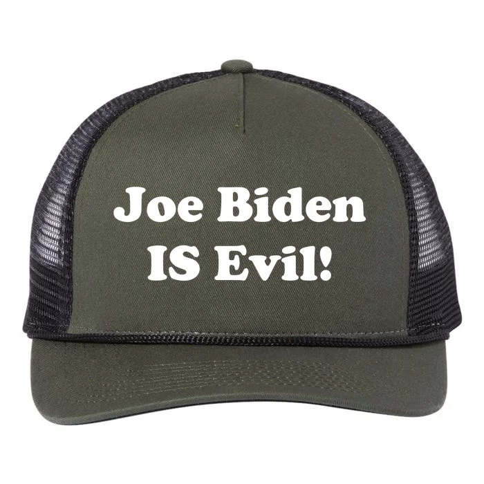 Joe Biden Is Evil Retro Rope Trucker Hat Cap