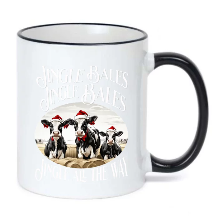 Jingle Bales Jingle Bales Jingle All The Way Christmas Cow Great Gift Black Color Changing Mug