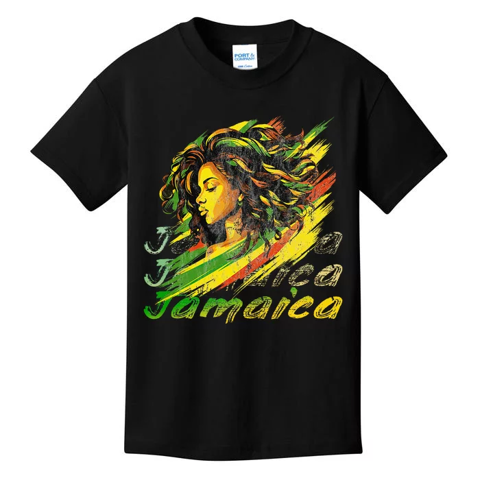 Jamaican Black Jamaica Flag Hair Women Kids T-Shirt