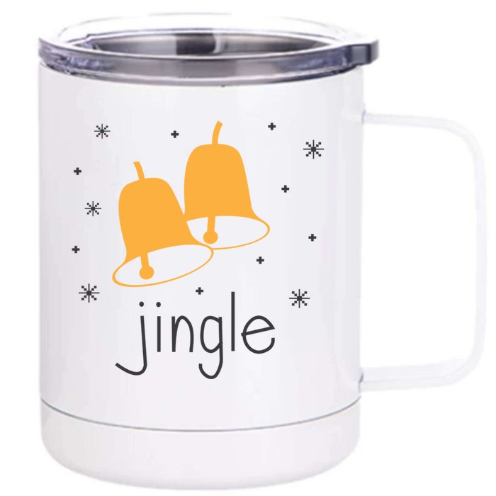 Jingle Bell Jingle All The Way Christmas Gift Front & Back 12oz Stainless Steel Tumbler Cup