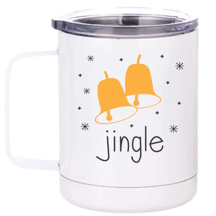 Jingle Bell Jingle All The Way Christmas Gift Front & Back 12oz Stainless Steel Tumbler Cup