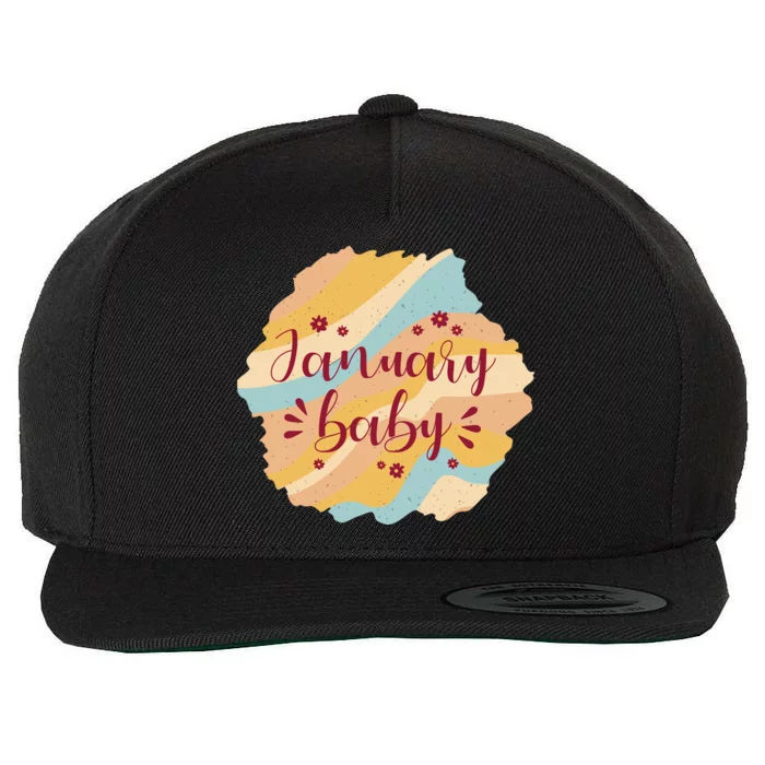 January Baby Wool Snapback Cap