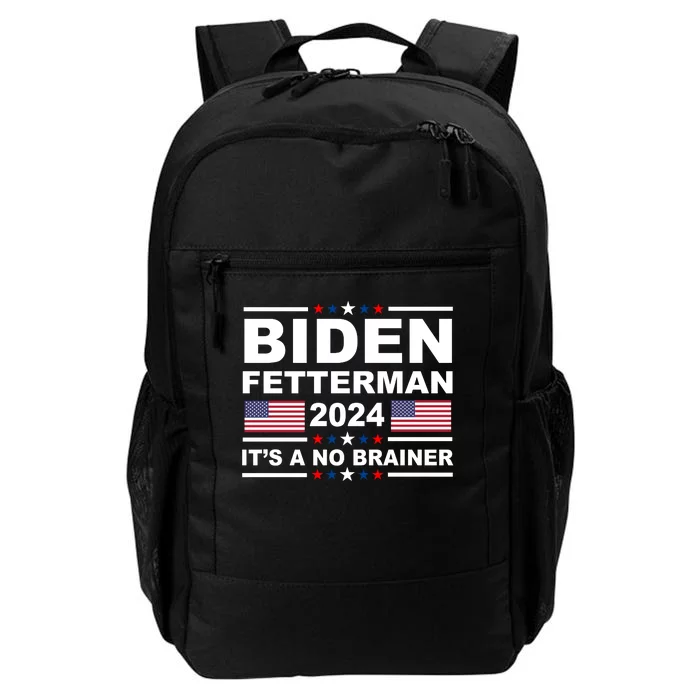 Joe Biden John Fetterman 2024 It's A No Brainer Funny Daily Commute Backpack