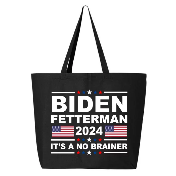 Joe Biden John Fetterman 2024 It's A No Brainer Funny 25L Jumbo Tote