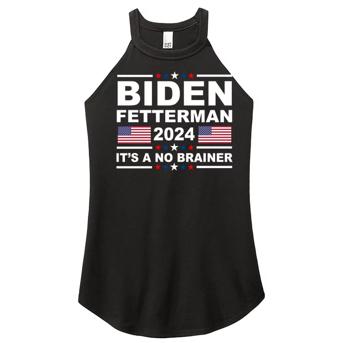 Joe Biden John Fetterman 2024 It's A No Brainer Funny Women’s Perfect Tri Rocker Tank