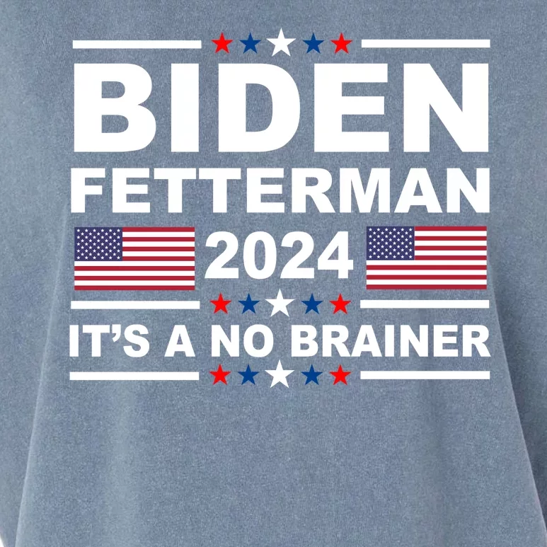 Joe Biden John Fetterman 2024 It's A No Brainer Funny Garment-Dyed Women's Muscle Tee