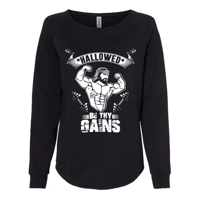 Jesus Bodybuilding Womens California Wash Sweatshirt