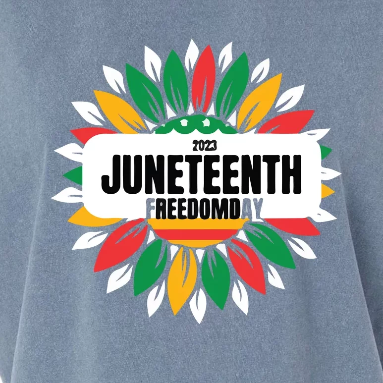 Juneteenth Black Garment-Dyed Women's Muscle Tee