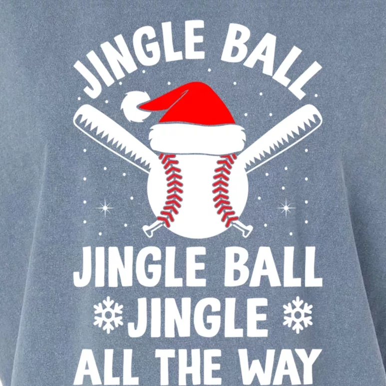 Jingle Ball Jingle Ball Jingle All The Way Xmas Baseball Fan Gift Garment-Dyed Women's Muscle Tee