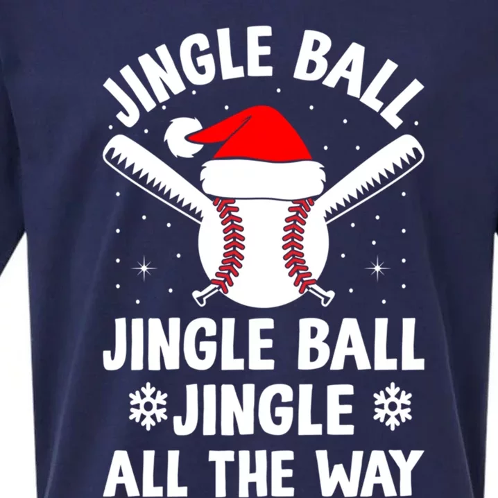 Jingle Ball Jingle Ball Jingle All The Way Xmas Baseball Fan Gift Sueded Cloud Jersey T-Shirt