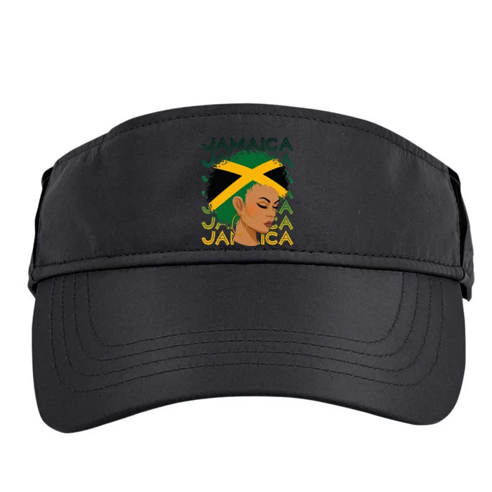 Jamaican Black Jamaica Flag Hair Adult Drive Performance Visor