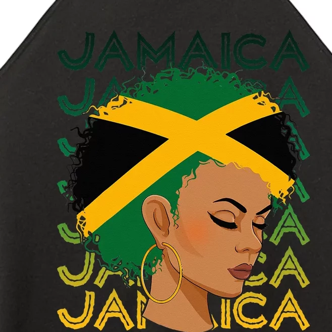 Jamaican Black Jamaica Flag Hair Women’s Perfect Tri Rocker Tank