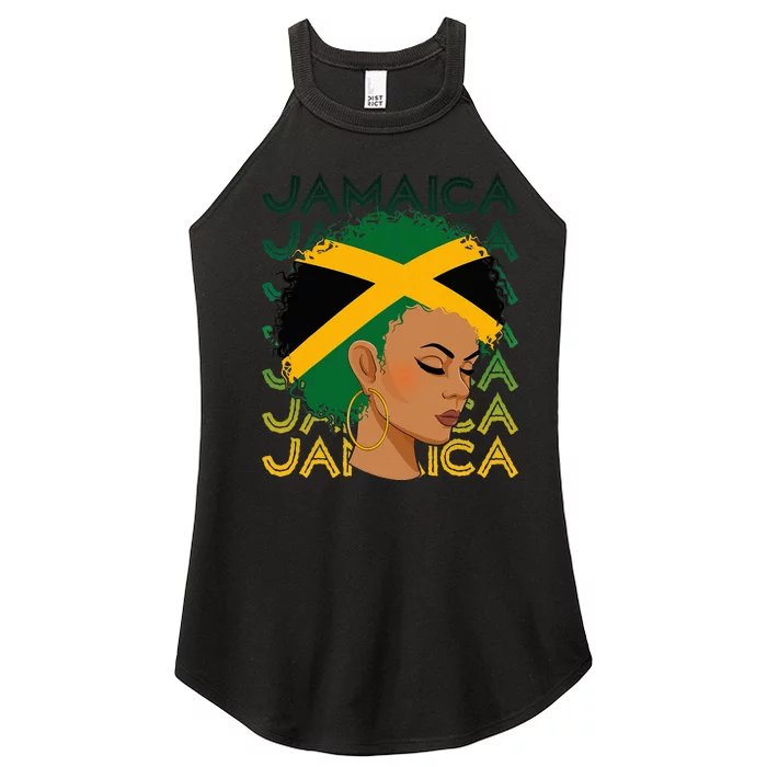 Jamaican Black Jamaica Flag Hair Women’s Perfect Tri Rocker Tank