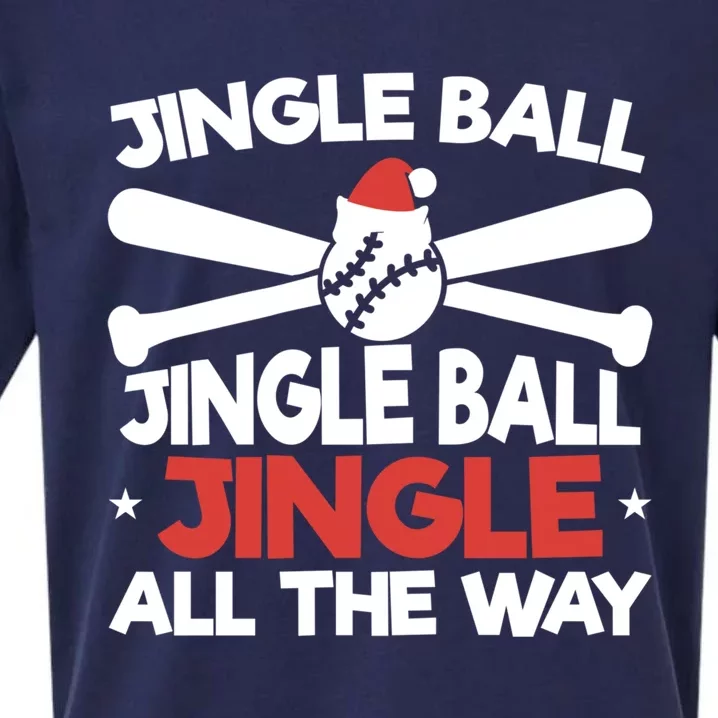 Jingle Ball Jingle Ball Jingle All The Way Xmas Baseball Fan Gift Sueded Cloud Jersey T-Shirt