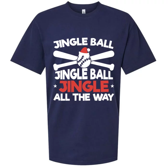 Jingle Ball Jingle Ball Jingle All The Way Xmas Baseball Fan Gift Sueded Cloud Jersey T-Shirt