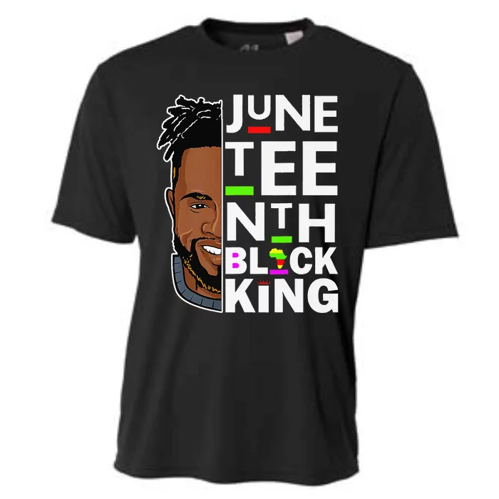 Juneteenth Black King Melanin Father Dad Son Dad Da Cooling Performance Crew T-Shirt