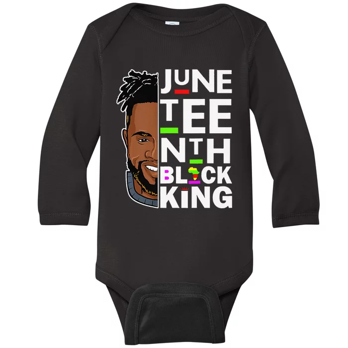 Juneteenth Black King Melanin Father Dad Son Dad Da Baby Long Sleeve Bodysuit