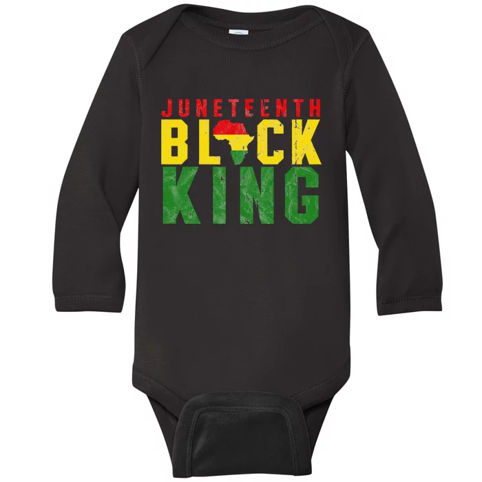 Juneteenth Black King Emancipation Day Melanin Pride Baby Long Sleeve Bodysuit