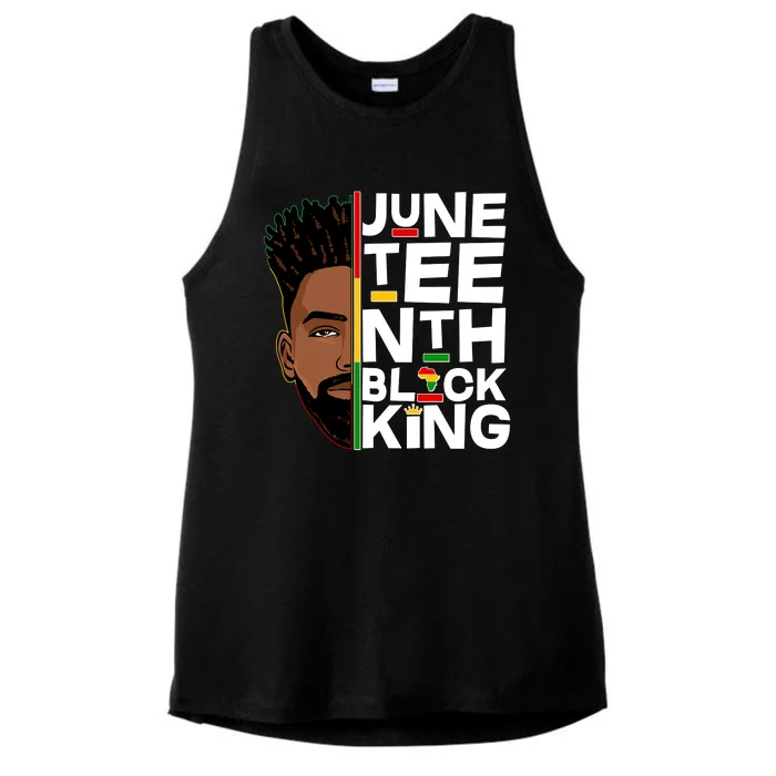 Juneteenth Black King Ladies Tri-Blend Wicking Tank