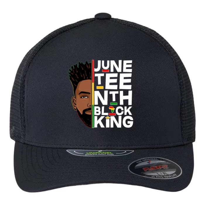 Juneteenth Black King Flexfit Unipanel Trucker Cap