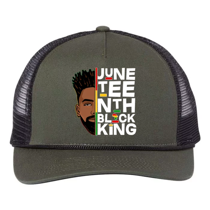 Juneteenth Black King Retro Rope Trucker Hat Cap