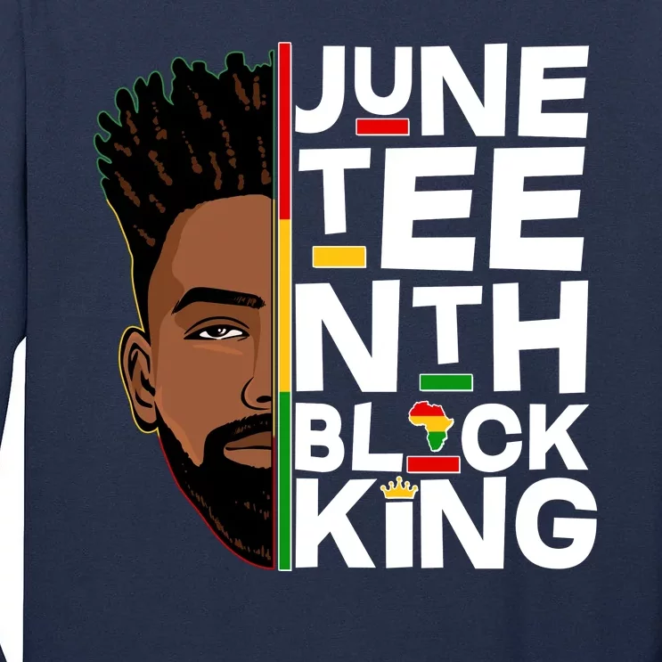 Juneteenth Black King Tall Long Sleeve T-Shirt