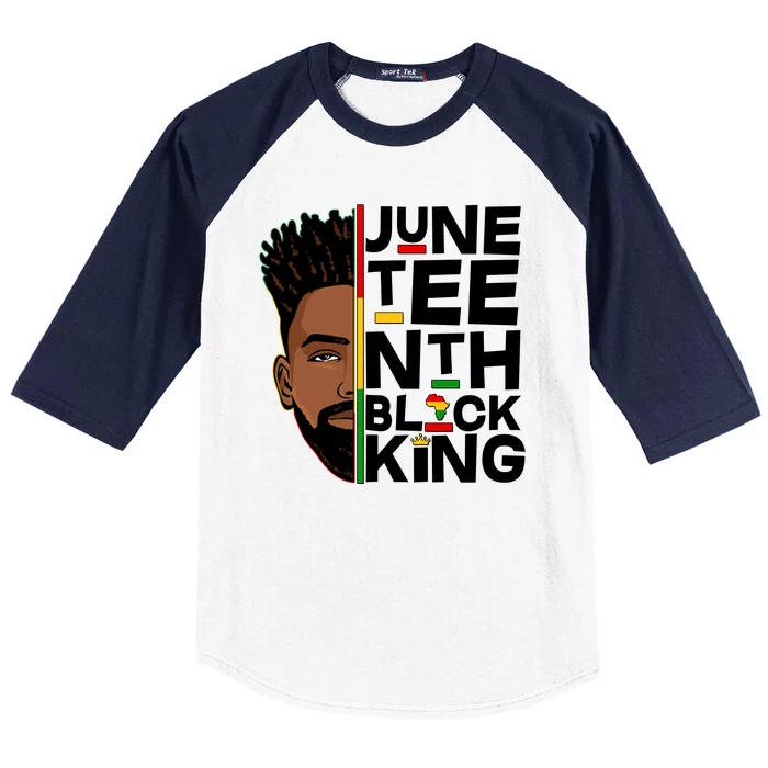 Juneteenth Black King Baseball Sleeve Shirt