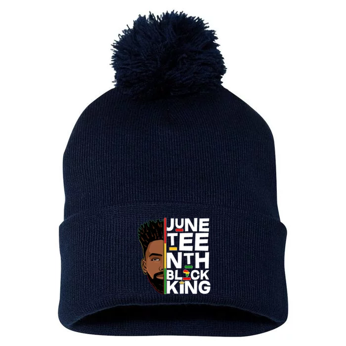 Juneteenth Black King Pom Pom 12in Knit Beanie