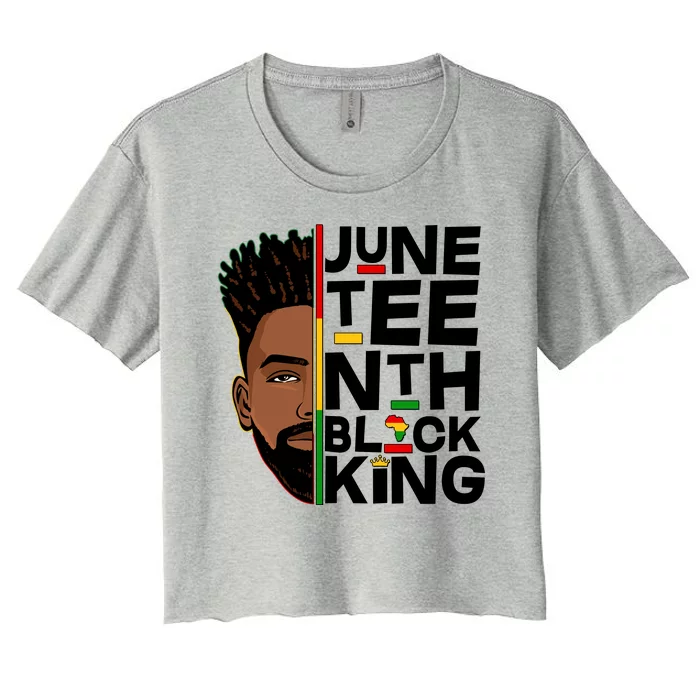 Juneteenth Black King Women's Crop Top Tee