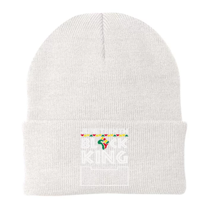 Juneteenth Black King Melanin Dad Fathers Day Father Fun Knit Cap Winter Beanie