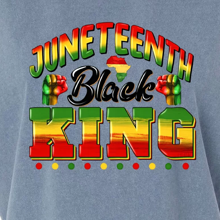 Juneteenth Black King Black Man Juneteenth African American Black Garment-Dyed Women's Muscle Tee