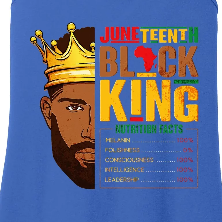 Juneteenth Black King Nutritional Facts Pride African Ladies Essential Tank