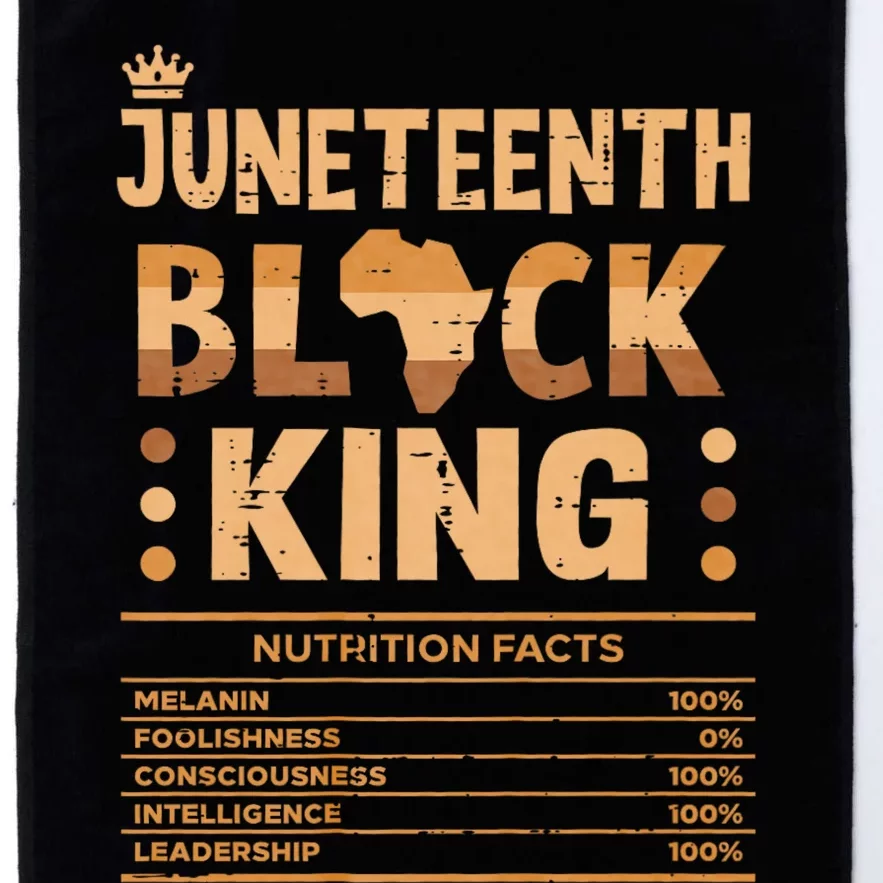 Juneteenth Black King Nutrition Facts Melanin Matching Dad Platinum Collection Golf Towel