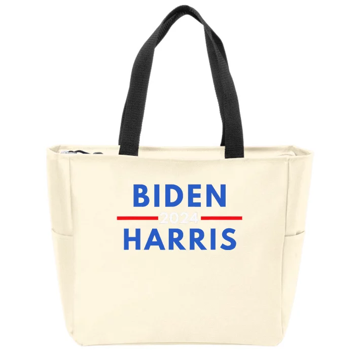 Joe Biden Kamala Harris Election 2024 Vote Blue Democrat Zip Tote Bag